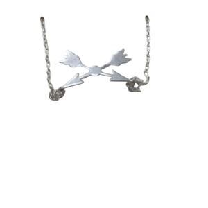 Banana Republic Sterling Silver Criss Cross Arrow Necklace